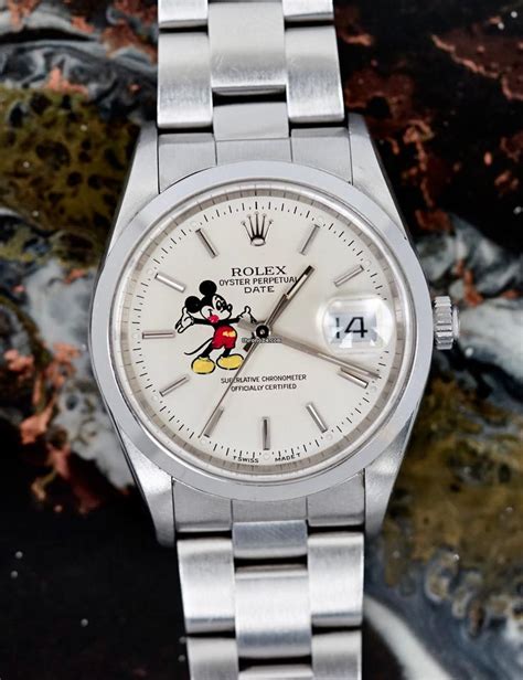 rolex oyster perpetual date mickey mouse|rolex mickey mouse james list.